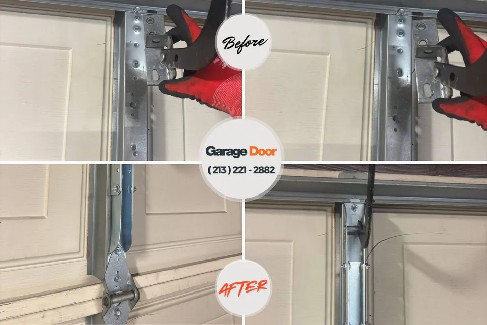 Before and after: garage door repair Hopkins, SC